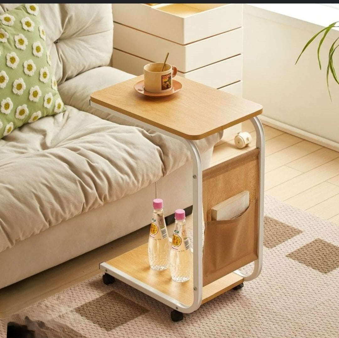 C Shaped Side Table Couch End Table