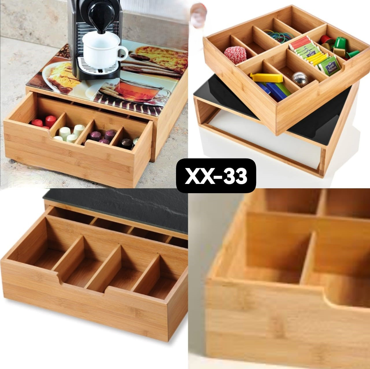 Bamboo coffee and tea box