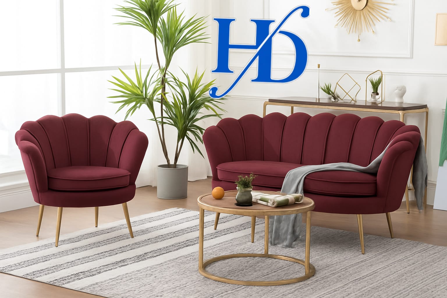 Matching Loveseat — A two-seater sofa + chair