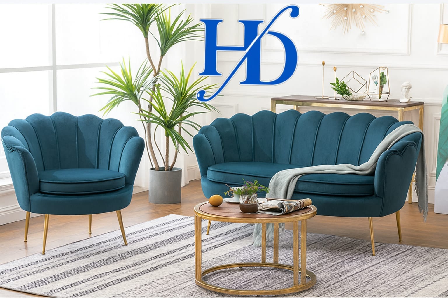 Matching Loveseat — A two-seater sofa + chair