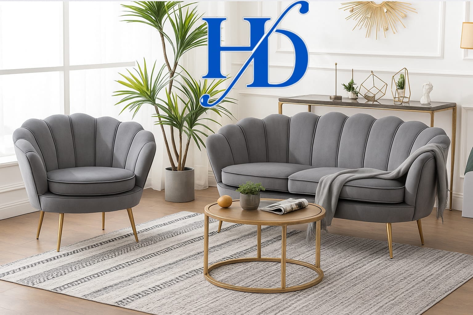 Matching Loveseat — A two-seater sofa + chair